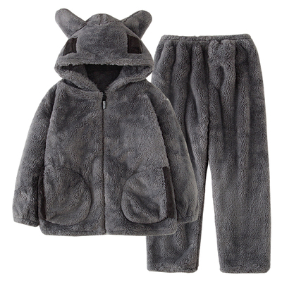 儿童睡衣男童女童秋冬季加厚加绒