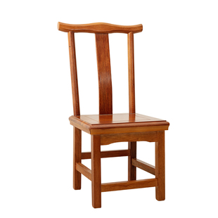 仿红木小椅子家用洗脚换鞋凳中式阳台休闲靠背实木椅儿童礼品定制