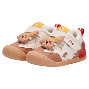 卡特兔女童学步鞋冬季鞋子机能鞋新品加绒棉鞋婴儿鞋男童棉鞋童鞋