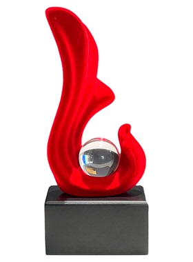 风生水起流沙画酒柜装饰品摆件轻奢高档客厅电视柜办公室2025新款