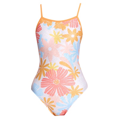 新款湘叶橙竞速泳衣女款三角连体