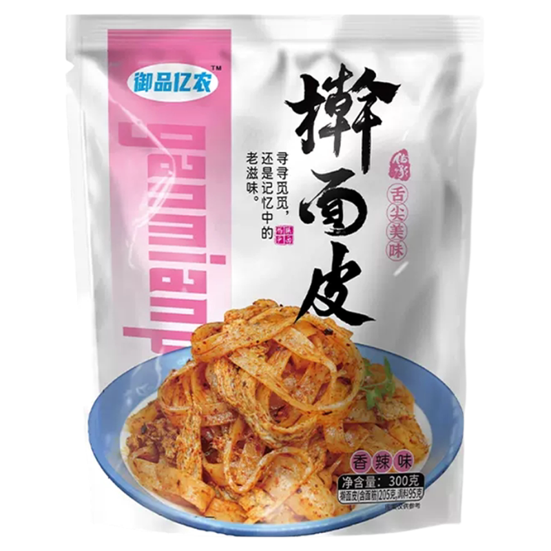 擀面皮凉皮陕西特产宝鸡岐山面筋香辣红油懒人速食干拌御品亿农