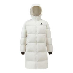 骆驼运动羽绒服中长款2025冬新款面包服90绒加厚连帽拒水羽绒外套