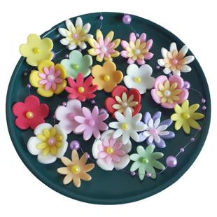 巧克力小邹菊花多色蛋糕装饰小花蛋糕装饰巧克力食用翻糖小花摆件