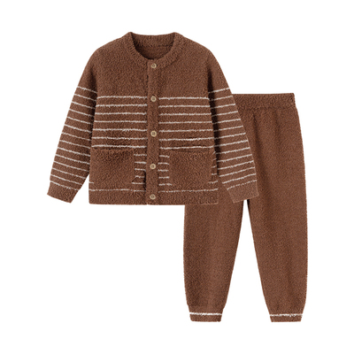 junejunior儿童半边绒家居服套装