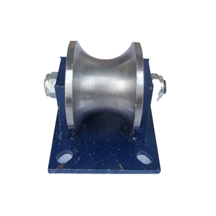 圆钢圆管U型滑轮轨道轮弯管轴承U槽轮定滑轮载重吊轮大门托辊滚轮