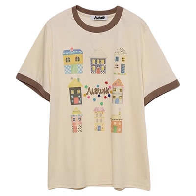 AUBRUINO 设计师品牌 25早秋新品 小房子短袖T恤 SOLSOL买手店