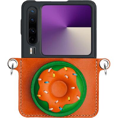 原创甜甜圈华为purax手机壳斜挎