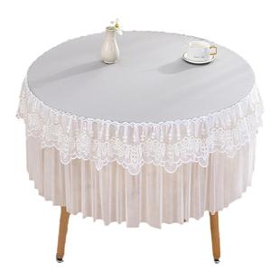 纯色圆形桌布防水防油阳台小圆桌盖布多功能盖巾圆形餐桌布茶几布