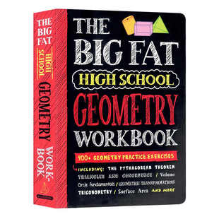 美国中学生优等生学霸笔记系列获得A的方法练习册几何高中篇英文原版 Big Fat High School Geometry Workbook 高中数学几何参考书