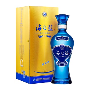 洋河海之蓝52度375ml绵柔口感浓香型白酒酒水官方自营【2018版】