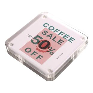 薇素蔓正方形相框定制亚克力台卡台牌剪纸磁吸透明双面展示框桌牌刻字标识小尺寸照片摆台正矩形5寸6寸7寸8寸