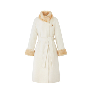 Sun雅乔【一眼万年】超保暖羊羔毛兔绒大衣女秋冬长款毛绒绒外套