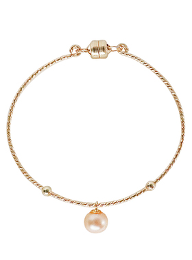 14k包金天然珍珠手镯白搭知性