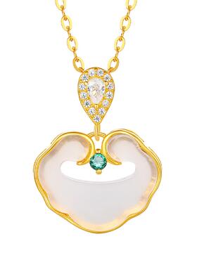 周六福吉祥小冰云项链女S925银链坠优雅小众节日礼物送女友