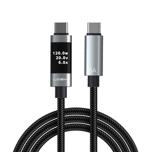 LDZM新款PD3.1/240W数显数据线typec传输数据编织6A充电线全功能适用小米VIVO华为OPPO苹果手机笔记本电脑