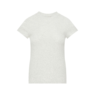 Oneup弹力修身短袖t恤女款夏季美式正肩白色简约透气休闲运动上衣