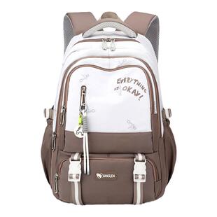 网红书包女高中生专用小学生初中女生2024年新款大容量双肩包背包