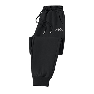 班尼路S&K系列卫裤男款春季重磅束脚运动裤宽松针织休闲裤子男款A