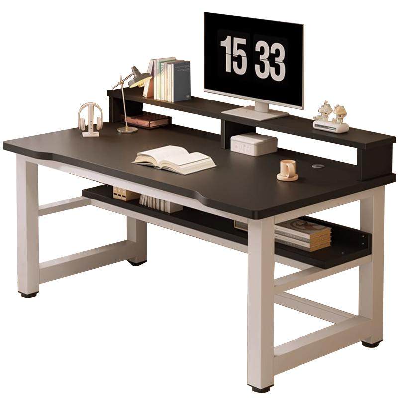 台式电脑桌书桌一体学生学习桌简易多功能双层桌面家用卧室办公桌