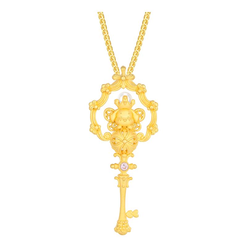 PINKBOX/娉饰珠宝黄金吊坠梦幻精灵之十二生肖权杖彩石黄金挂坠