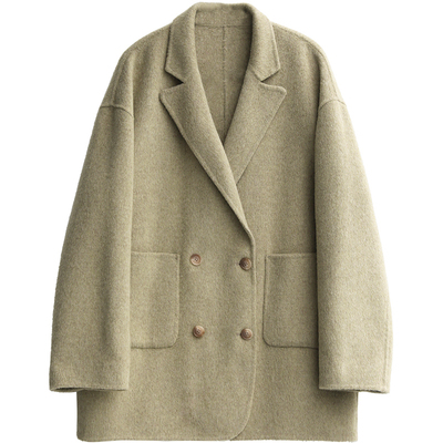 高级质感气质羊毛双面毛呢外套