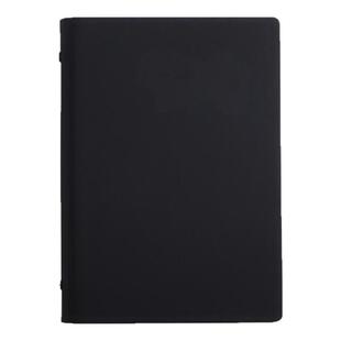 手账本黑色简约a5记事本pu皮活页笔记本黑卡纸内页笔记本