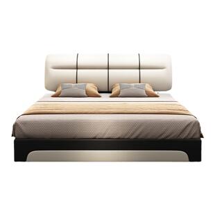 意式皮床1.8米主卧2米大床榻榻米双人简约现代轻奢1.5m床储物童床