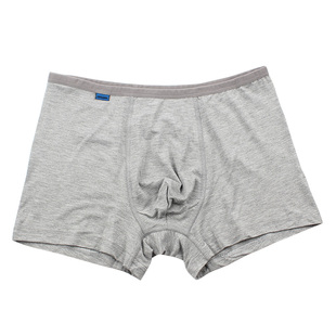 健将男士平角内裤头粘纤纤维窄边纯色简约透气四角裤青年纯色裤衩