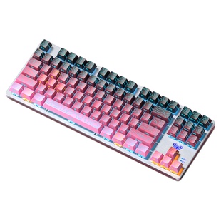 狼蛛F 87键机械键盘无线侧刻等高线电竞游戏台式电脑外设F3287