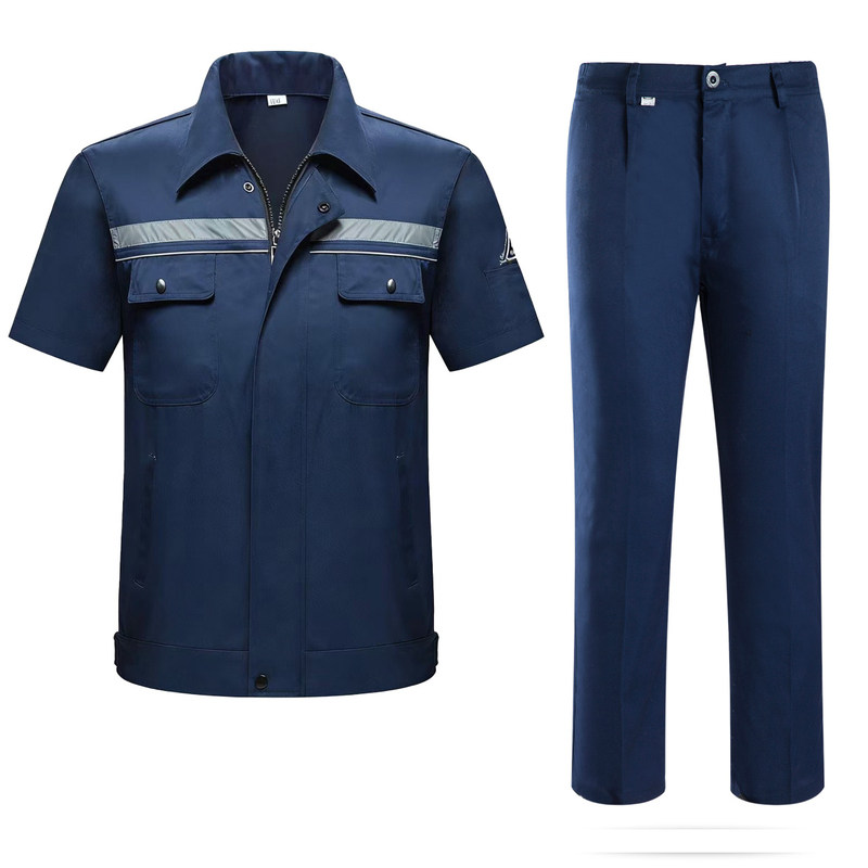 夏季反光短袖工作服男高品质工服