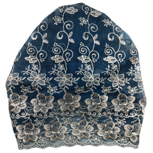 穆斯纱巾新款民族女士头巾网红蕾丝流苏帽子礼拜盖头包头巾包头帽