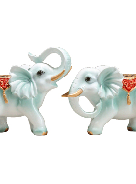 招财镇宅大象高档轻奢装饰品