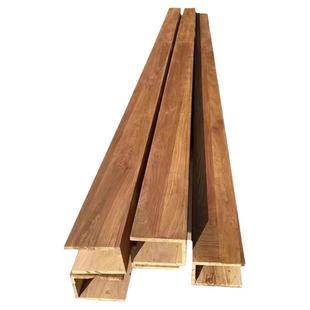 老榆木实木假梁空心梁餐厅吊顶装饰板材假木梁天花墙柱板造型定制