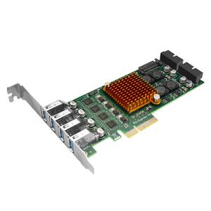 SSU PCI-E转usb3.0扩展卡独立4通道USB3.0工业相机采集转接卡20GB