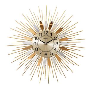 飞鸟集2026新款高级感轻奢挂钟客厅格栅钟表意式时钟挂墙艺术挂表