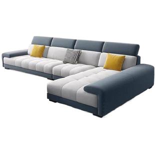 雪尼尔绒布艺沙发意式极简沙发客厅现代简约轻奢科技绒布艺沙发