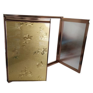 橱柜门定制钢化玻璃带框晶钢门免打孔自装瓷砖大理石厨房灶台柜门