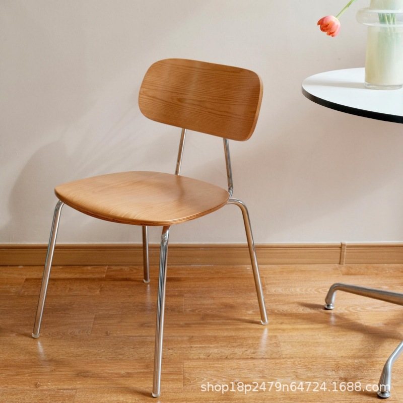 铁艺意式极简椅简约风轻椅子咖啡厅北欧奶茶桌椅奢店餐厅餐椅工业