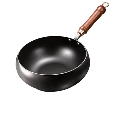 荣事达正宗章丘炒锅家用无涂层炒菜锅 【加深锅底】无盖| 24cm-N