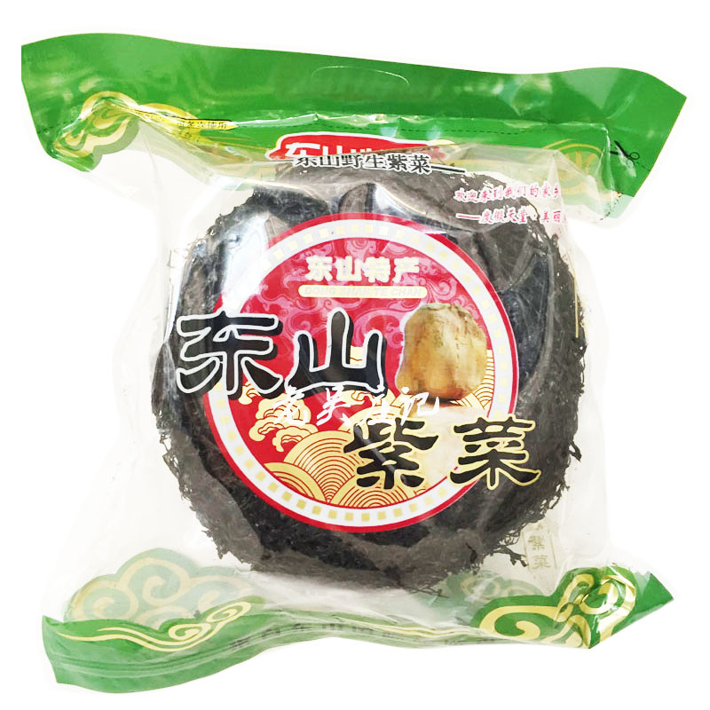 福建漳州東山島特產(chǎn)野生2024頭水頭一水紫菜干貨無沙免洗生吃半斤