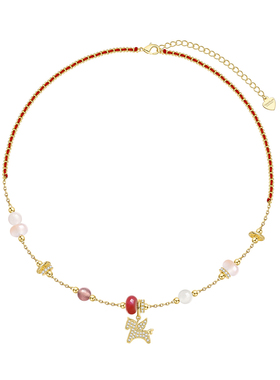 潮色绘小飞马项链女款