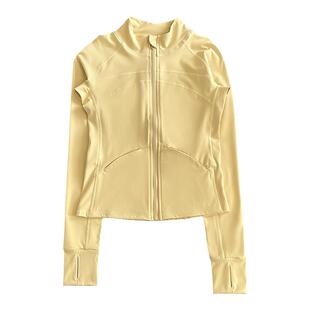 新款健身拉链立领运动外套跑步训练长袖健身服女插兜户外瑜伽上衣