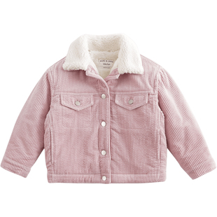 【打折】马克珍妮女童泡泡灯芯绒夹棉加绒外套棉衣棉服221585