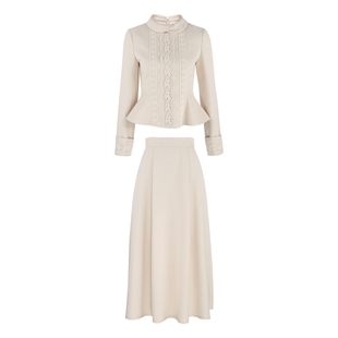 韩语琳 复古禅意风留洋名媛富家千金小香风套装裙女冬季穿搭