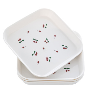 霜山吐骨碟家用水果零食盘小清新樱桃餐桌面垃圾收纳盘吐骨头盘碟