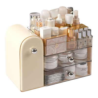 二合一带抽屉化妆品收纳盒