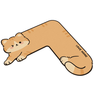 卡通可爱浴室地垫洗手间门口L型转角防滑吸水速干脚垫卫生间地毯