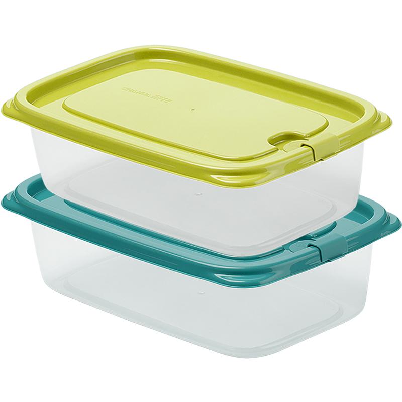 茶花塑料冰箱专用保鲜盒子家用冷冻水果蔬菜收纳盒密封饭盒食品级