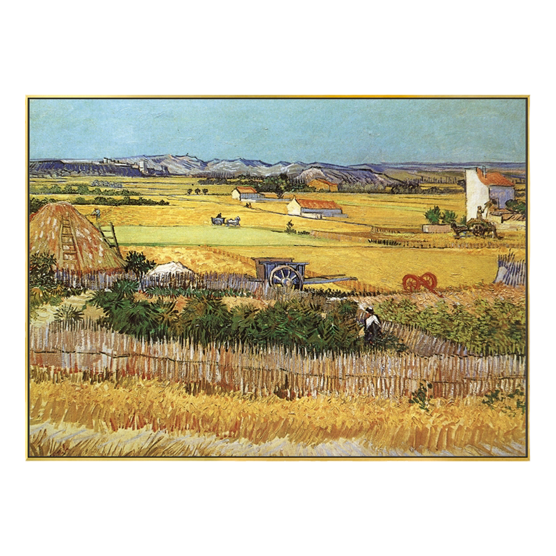 梵高名画丰收电表箱装饰画简欧客厅现代墙画油画星空艺术餐厅挂画